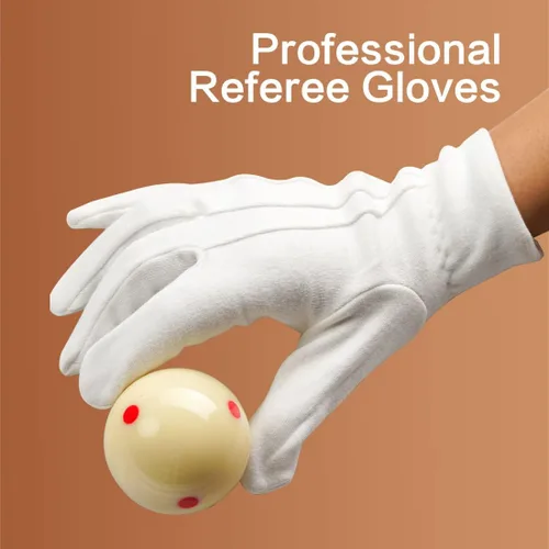 Vista 3 de CRICAL Guantes de billar Competición Árbitro Guantes Blanco 2PCS Billar Billar Cómodo Accesorios Profesionales