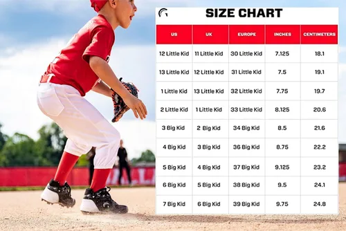Vista 5 de Guardian Baseball Tacos de béisbol de caña alta para niños y niñas tacos de sóftbol talla 12 para niños pequeños a 7 para niños grandes
