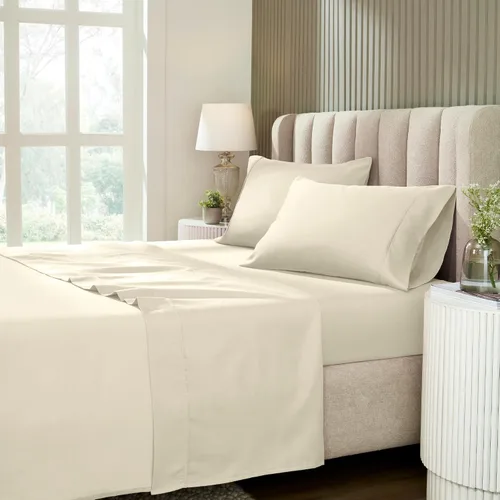 Vista 12 de Superior 1200 Thread Count Cotton Blend Sheet Set, Deep Pocket Sheets, 1 Elastic Deep Pocket Fitted Sheet, 1 Flat Sheet, 2 Pillowcases, Cotton Rich