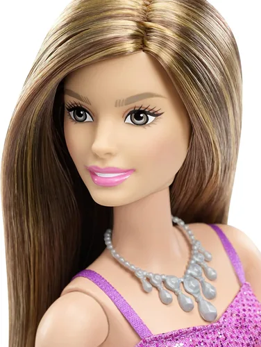 Vista 2 de Muñeca Barbie, vestido púrpura