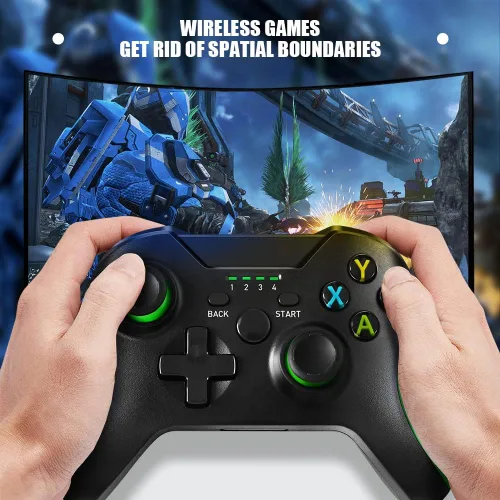 Vista 6 de Moofahom Controlador inalámbrico para Xbox One, Gamepad mejorado de 2.4 GHZ, compatible con Xbox OneOne SOne XSeries XSElitePC con sensor