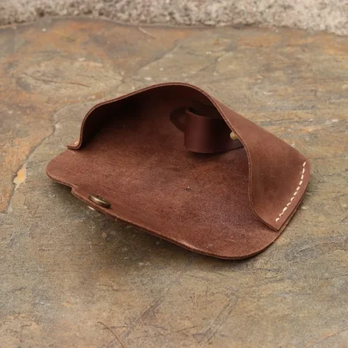 Vista 7 de Funda de cuero genuino para gafas con personalidad vintage, hecha a mano, funda protectora para gafas