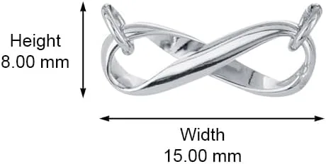 Vista 4 de Vanbelle Joyas de plata de ley, chapado en rodio con sello 925, gargantilla de corazón e infinito con cadena de doble capa, collar hecho a mano