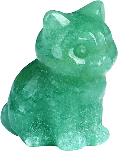 Vista 24 de QINJIEJIE Estatua de Gato de Obsidiana Negra Decoración de Cristales y Piedras Curativas Figura de Gatos Durmiendo Piedra Estatua Regalo Gemas