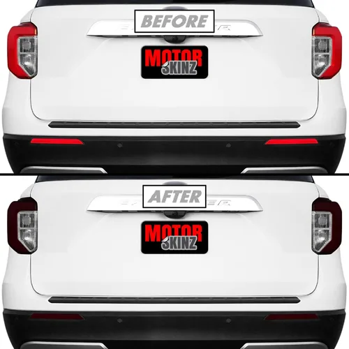 Vista 10 de Tinte de humo de vinilo precortado para luz trasera Ford Explorer 2020-2023 (1. combo de luz trasera, 20% humo oscuro)