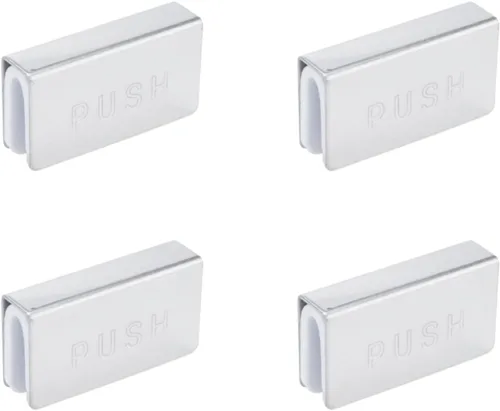 Vista 10 de Crapyt 4 piezas de cristal táctil magnético para puerta, abrazadera de puerta de 1.57 x 0.83 x 0.39 pulgadas Negro