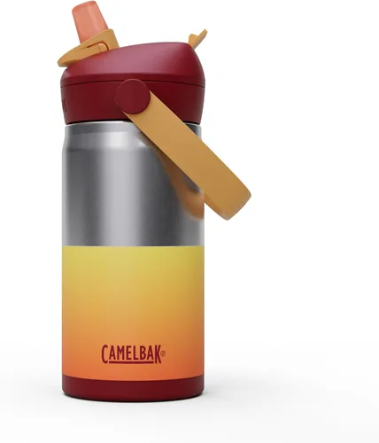 Vista 18 de CamelBak Thrive Flip Straw Kids Bite Valve Stainless Steel Water Bottle Biking Dogs, 12oz Perros en bicicleta