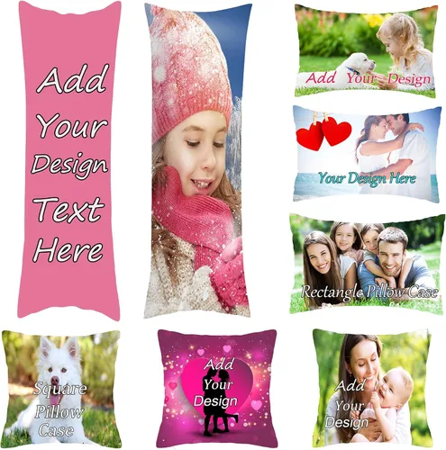 Vista 17 de Fundas de almohada personalizadas, fundas de almohada suaves personalizadas, añade tu texto, foto, decoración del hogar, sofá, cama, sala de estar