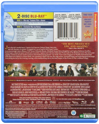 Vista 2 de Pirates of the Caribbean At World's End Blu-ray