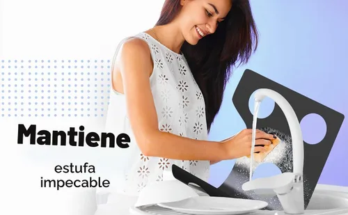Vista 9 de Cubiertas superiores de estufa de teflón para quemadores de gas - Protector de estufa LG - Negro