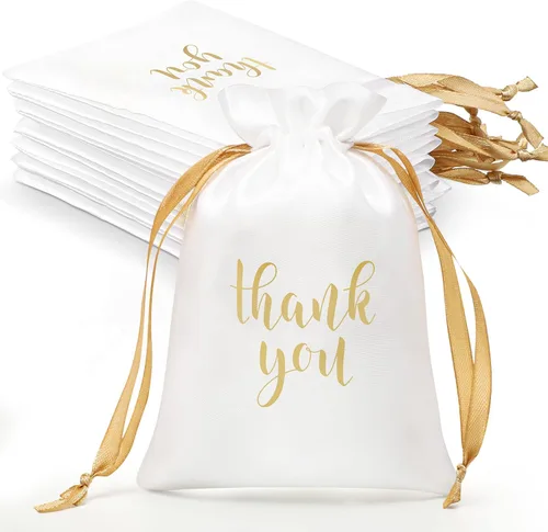 Vista 23 de Sieral 50 bolsas de regalo de satén con cordón para joyas, bolsas para dulces para el día del padre, boda, baby shower, despedida de soltera, fiesta