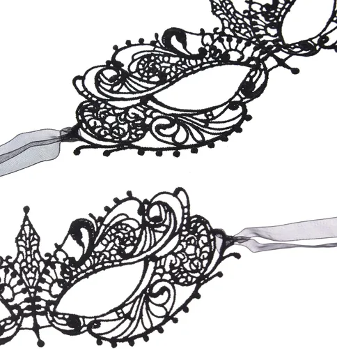 Vista 3 de 2 máscaras de encaje para mujer, para bailes de baile, carnaval de Halloween, fiesta veneciana