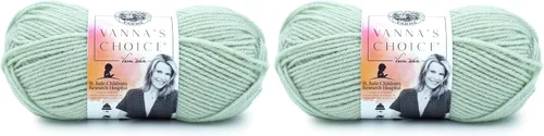Vista 29 de Lion Brand Yarn (1 madeja) Hilo Vanna's Choice, mármol gris