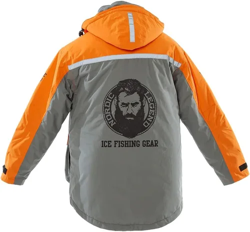 Vista 3 de Nordic Legend Aurora Series Traje de pesca en hielo, baberos y chaqueta aislados, equipo impermeable para pesca en hielo y motos de nieve