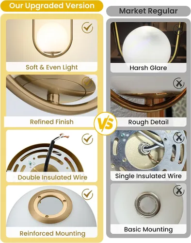 Vista 5 de Yunnix Lámparas colgantes para isla de cocina, lámparas colgantes, moderna lámpara colgante de cristal de bronce champán, lámpara de mediados