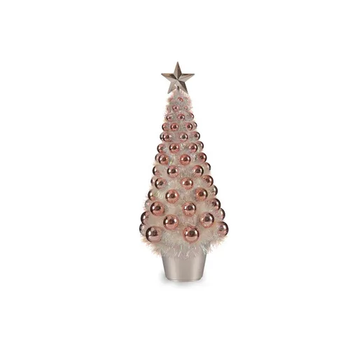 Vista 2 de Árbol de Navidad Krist+ Rosa Polipropileno PET Plástico Iridiscente 21,5 x 51 x 21,5 cm