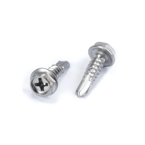 Vista 27 de THE CIMPLE CO Tornillo autoroscante de cabeza combinada #8, 1 pulgada de longitud, acero inoxidable 410 con cabeza hexagonal y Phillips, tornillo