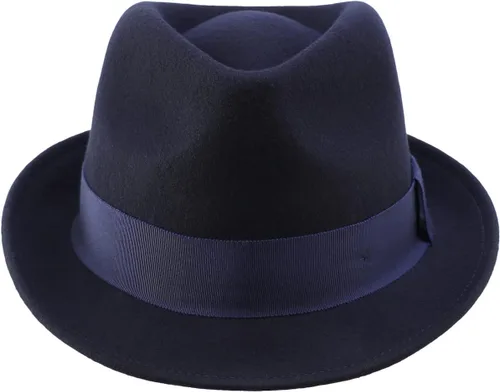 Vista 49 de Home Prefer Sombrero de invierno de fieltro de lana para hombre Sombrero de ala corta Fedora