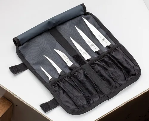 Vista 3 de Mercer Culinary - Juego de cuchillos de trinchar, 7 piezas, color negro