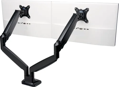 Vista 2 de Kensington SmartFit - Brazo de monitor doble ajustable en altura One‑Touch – Brazo ergonómico articulado con resorte de gas, soporta monitores
