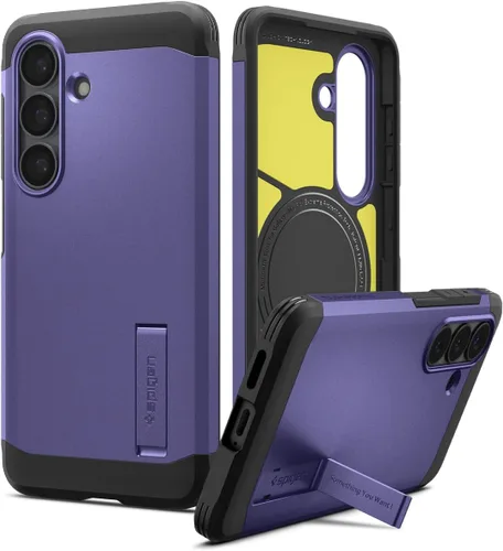 Vista 8 de Spigen Funda para Galaxy S25, Tough Armor MagFit [Kickstand] [Compatible con MagSafe] [Protección de grado militar] - Abyss Green Abyss Verde