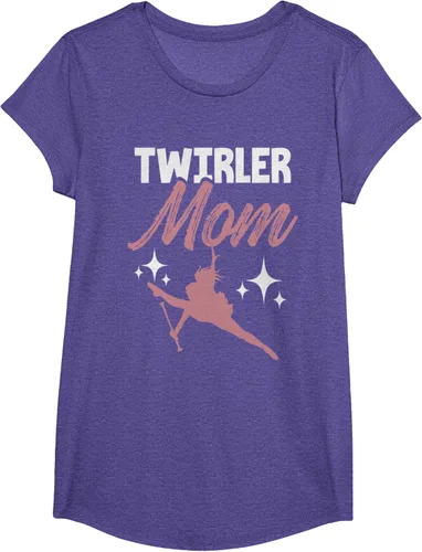 Vista 18 de Twirler Mom Baton Twirl Mother Majorette Twirling Camiseta, Negro, S