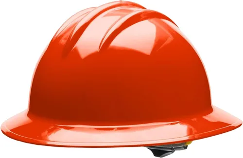 Vista 10 de Bullard Casco de seguridad de ala completa de 3 costillas con suspensión de trinquete de 4 puntos y almohadilla de algodón para cejas