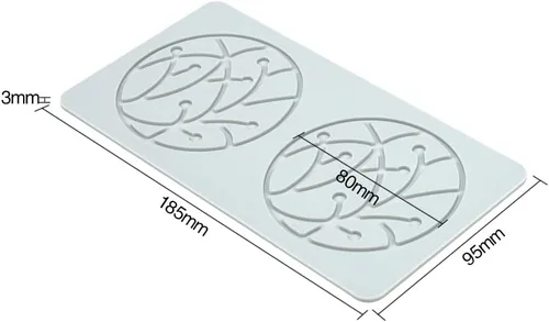 Vista 5 de Molde de encaje de hojas huecas 3D, molde de encaje de silicona con formas de flores de múltiples hojas para decoración de pasteles, tapete