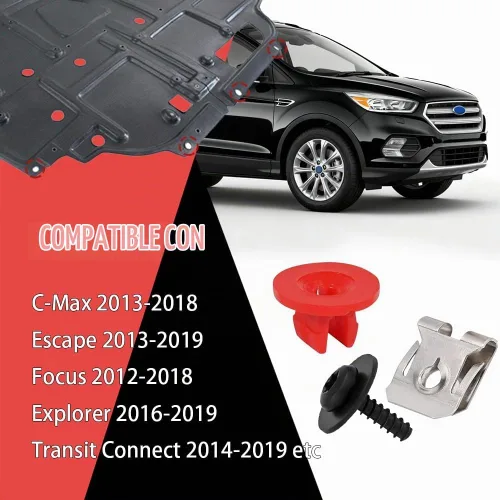 Vista 4 de Kit de clip de sujeción para protección contra salpicaduras de 10pcs
