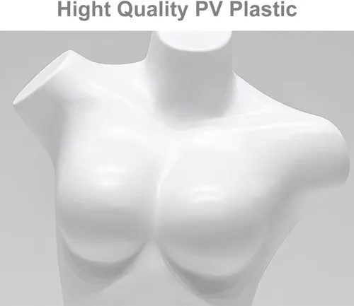 Vista 4 de Vestido femenino de medio cuerpo con forma de torso para lencería, soporte de maniquí para exhibición de ropa, tienda al por menor de maniquí