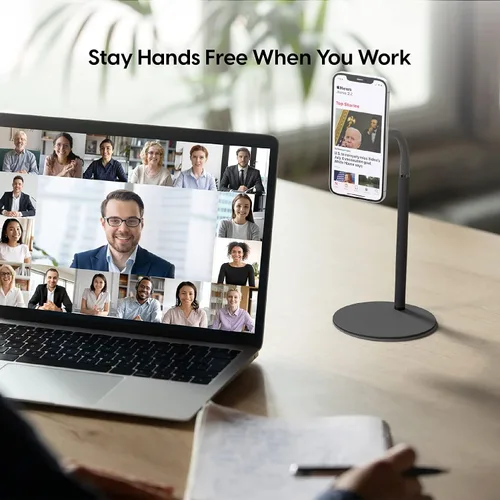 Vista 3 de TALK WORKS - Soporte magnético de escritorio compatible con iPhone 15/15 Pro/15 Pro Max, 14/14 Plus/14 Pro/14 Pro Max, 13/13 Mini/13 Pro/13 Pro Max