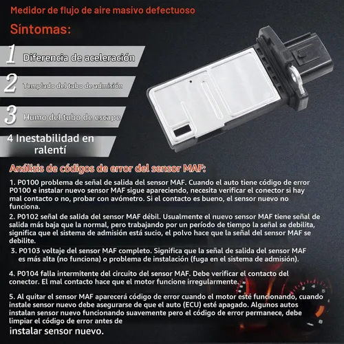 Vista 3 de Medidor de sensor de flujo de aire masivo Maf compatible con Ford Crown Victoria 2004-2011; Lincoln Navigator 2005-2011; Mercury Milan 2006-2011