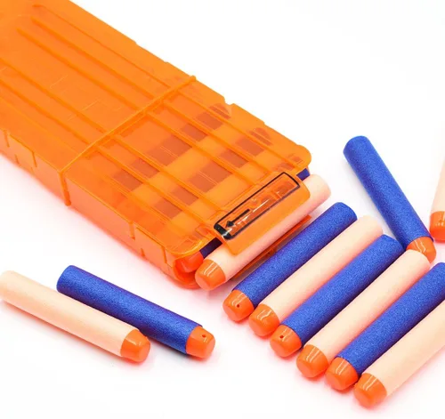 Vista 3 de pinzas para cartuchos de carga rápida, 4 unidades, 12 dardos para Nerf n-Strike Elite Blaster (naranja)