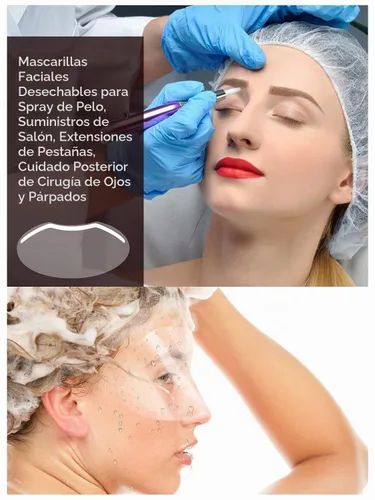Vista 5 de EBANKU 50 protectores de ojos para cara de ducha, viseras transparentes
