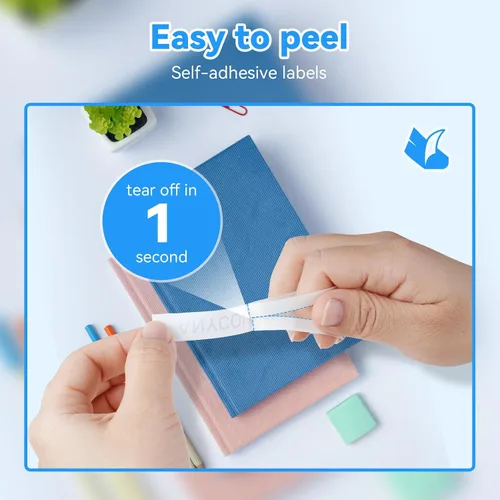 Vista 5 de Cinta para etiquetar de 0.354 in TZe-221 TZ Cinta de 0.354 in 0.35 laminada blanca Ptouch Cinta de reemplazo para Brother P-Touch TZe221 Trabaja