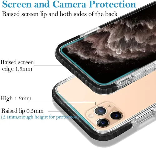 Vista 4 de Funda de teléfono personalizada para iPhone 11 Pro Max personalizada con collage de múltiples imágenes, fundas resistentes a los arañazos, a