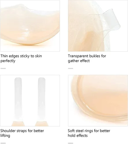 Vista 3 de Invisalift - Brasier invisible para levantar el aire, con adhesivo de silicona, cinta adhesiva de silicona oculta con correa