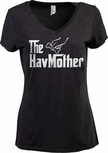 Vista 45 de The Dogmother Divertida camiseta con cuello en V para mujer, con cuello en V (italiano) Greyhound