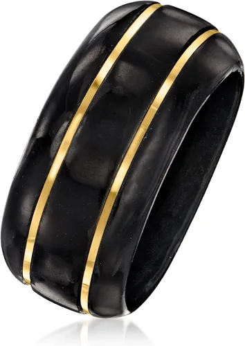 Vista 3 de Ross-Simons Anillo de piedras preciosas en oro amarillo de 14 quilates, Gema, Jade