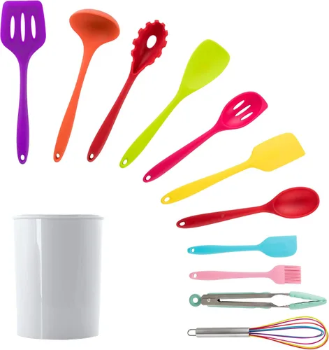Vista 9 de Megachef Tool - Juego de utensilios de cocina, 12 piezas, color negro
