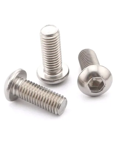 Vista 4 de IMScrews Tornillos de cabeza de vaso de 1/4-20 x 1 botón, acero inoxidable 304, unidad Allen hexagonal, paquete de 25