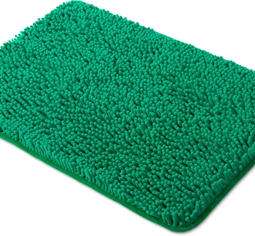 Vista 104 de Yeaban Alfombra de pasillo de baño de 24 x 72 pulgadas, antideslizante, alfombra de baño larga de felpilla gruesa, absorbente y lavable, alfombra