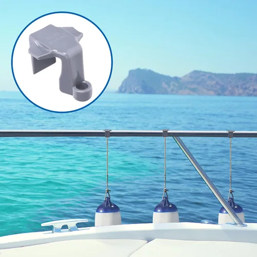 Vista 6 de Watayo 4 clips para guardabarros de barco pontón, ajustadores de clips para parachoques de lanchas, pontón, riel cuadrado, colgador de guardabarros