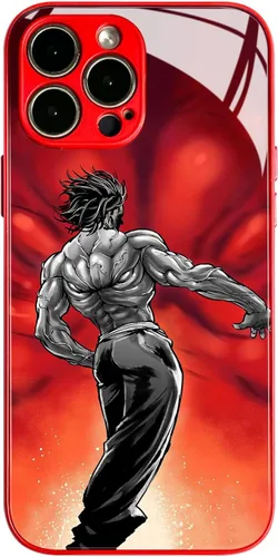Vista 8 de Nezuko Kamado Anime Rosa Funda de Teléfono - Concha Protectora de Vidrio Templado con Patrón de Personajes de Manga para iPhone 11 Pro