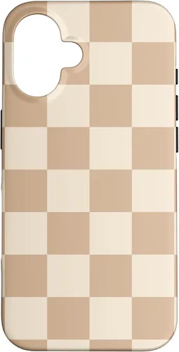 Vista 58 de Funda de tablero de ajedrez marrón beige claro para iPhone 14 Pro
