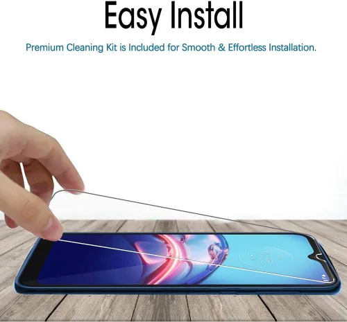 Vista 4 de Protector de pantalla para Motorola Moto E 2020 Galss templado, película de vidrio protectora de pantalla antiarañazos de alta transparencia