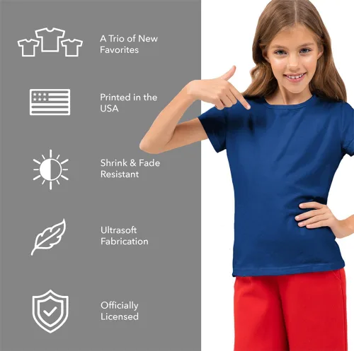 Vista 4 de Popfunk Colección de camisetas y calcomanías con logotipo de Superman, para niños y niñas