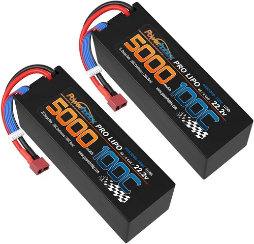 Vista 3 de Powerhobby 6s 22.2v 5000mah 100c Lipo Battery Deans Estuche rígido de 6 celdas (paquete de 2) Compatible con: 1/8 Buggy Truggy