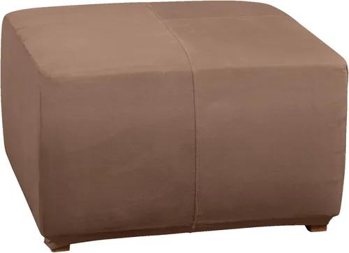 Vista 17 de SURE FIT funda para silla con alas y cojín en T de gamuza suave, de una pieza, ajuste relajado, poliéster, lavable a máquina, color chocolate