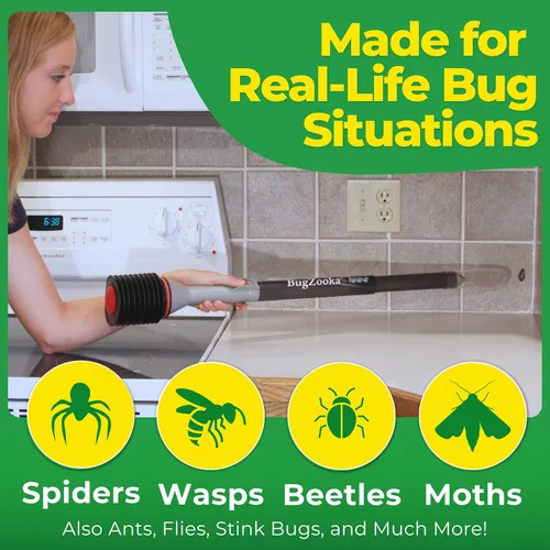 Vista 5 de Trimax - BugZooka - Aspiradora de insectos para adultos - Sin baterías ni productos químicos tóxicos, aspiradora segura de insectos con boquilla